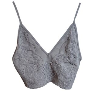 Free People Intimately Candy Sand Lace Seamless Longline Bralette New with Tags